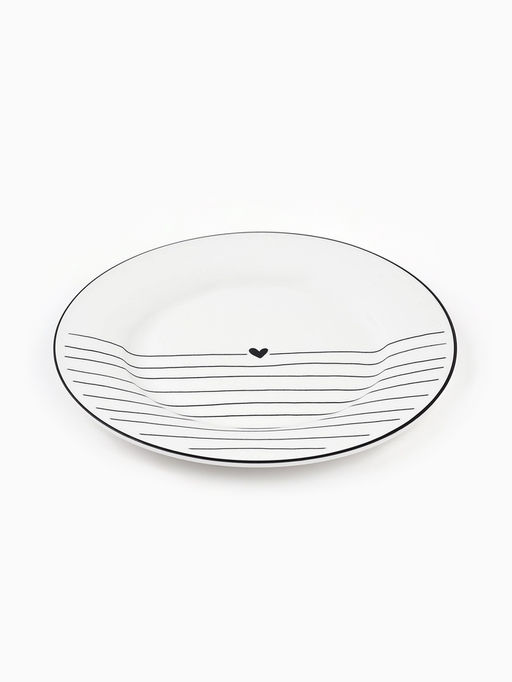 Тарелка плоская керамическая С любовью, d=20 см, ручная работа