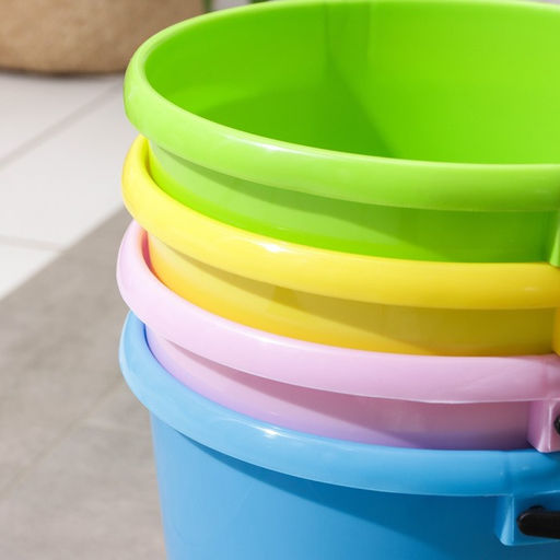 Ведро с крышкой, 10 л, d=32 см, h=26 см, пластик, МИКС