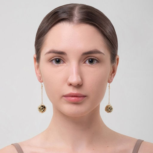 Серьги висячие Шар плетёный, цвет чёрный в золоте, 6,5см - Queen fair фото 3