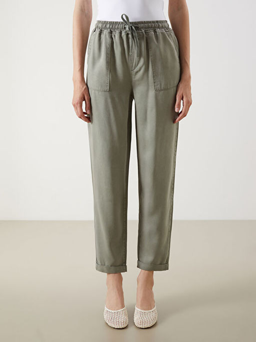 Beli Lastikli Paperbag Kad?n Jean Pantolon