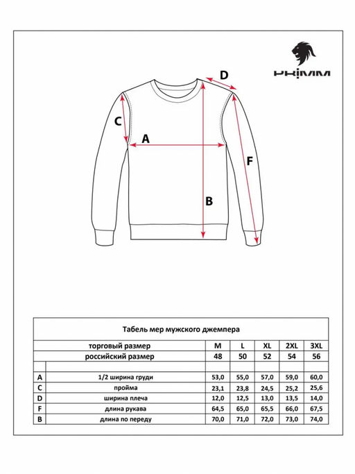 Джемпер мужской с воротником на молнии P221-15-235 тёмно-синий - Primm фото 11