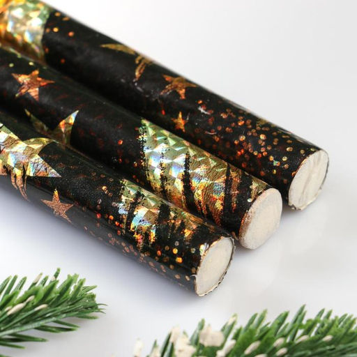 Цена за 2 шт. Свечи фонтаны в торт золотые «Звёзды», 3 шт., 12.5 см, горение 30 сек.