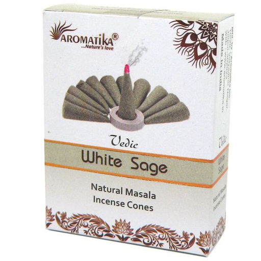 Vedic конусные благовония White Sage Белый Шалфей масала