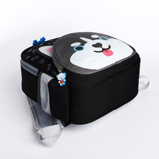 Рюкзак детский на молнии, 3 наружных кармана, цвет чёрный - Simaland фото 3