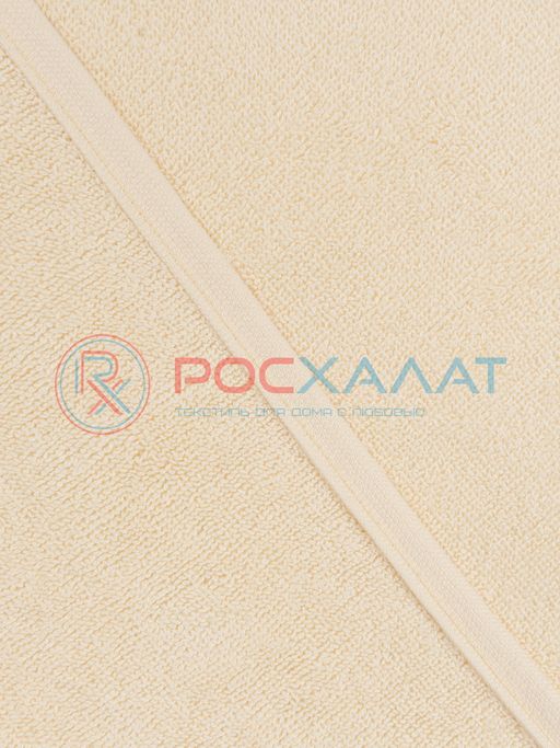 Махровое полотенце без бордюра кремовое ПМ-131 50х90