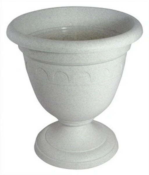 Цена за 4 шт. Вазон высокий пластиковый 0,8л d-14см "Колывань" мрамор С132М