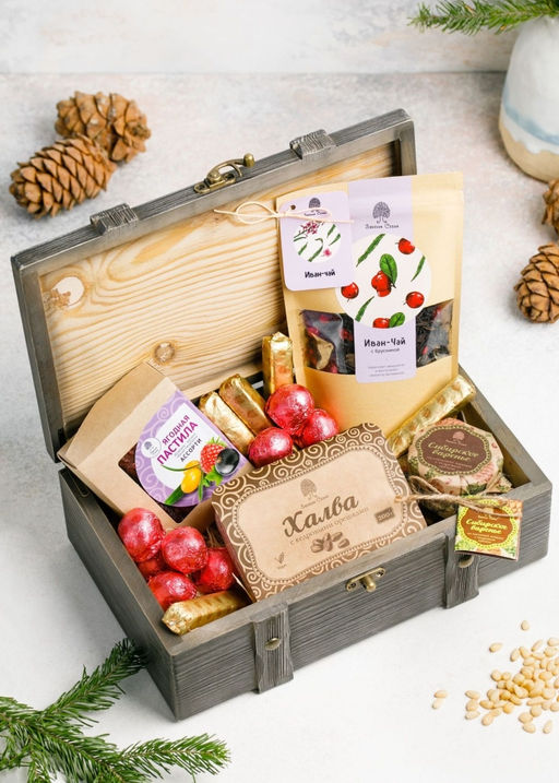 Подарочная шкатулка деревянная, 740 г - Сибирский кедр фото 2