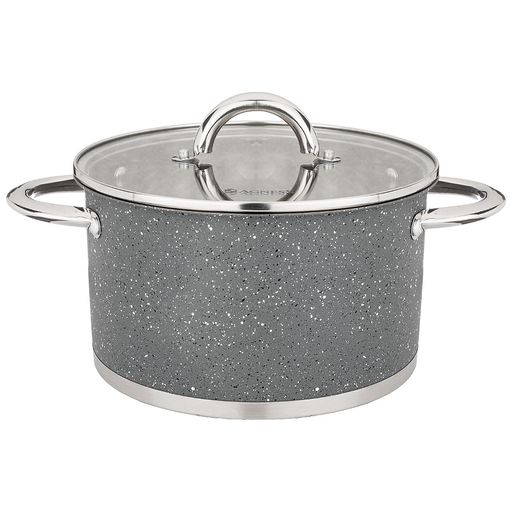 КАСТРЮЛЯ AGNESS СО СТЕКЛЯННОЙ КРЫШКОЙ, НЕРЖ.СТАЛЬ, СЕРИЯ МОНБЛАН 6,0Л 24Х13,5СМ  фото 2