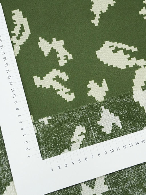 Бязь Камуфляж - березка цв.хаки/св.салатовый, СОРТ2, ш.1.5м, хлопок-100 %, 125гр/м.кв - Купава фото 6