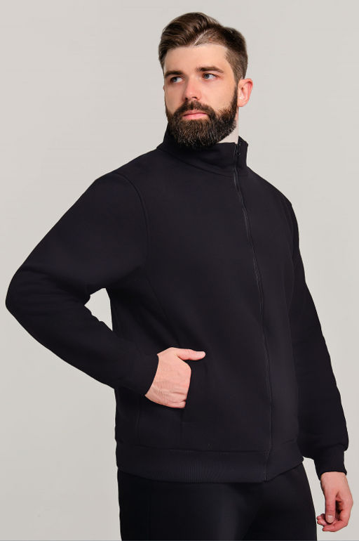 Арт. 65301 Толстовка мужская 50-58 (5 шт) Цвет:черный