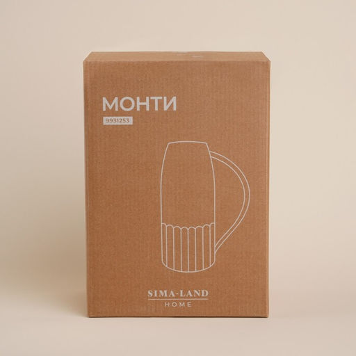 Кувшин для воды фарфоровый SL Home «Монти», 2 л, 18×12×24,5 см, цвет бежевый