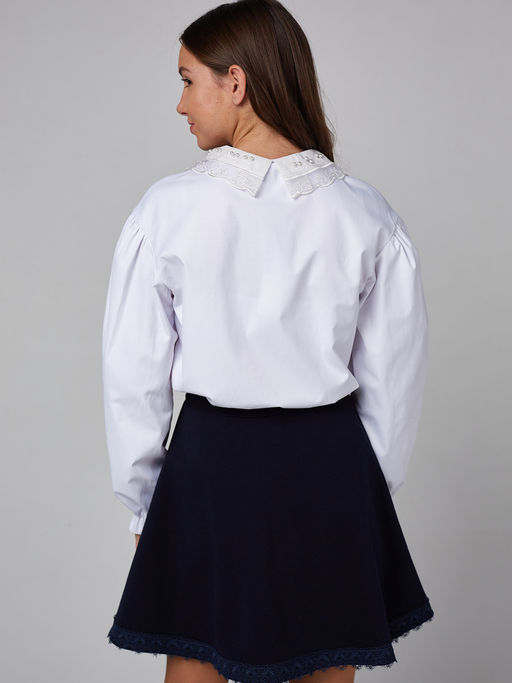 Блузка текстильная молочный 232232112 - Nota bene фото 3