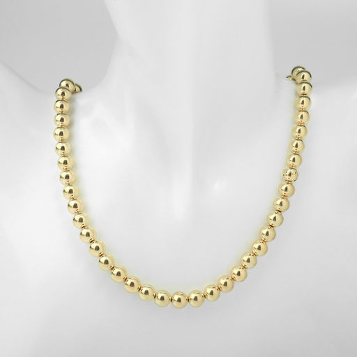 Бусы Олимпия с жемчугом, две нити, цвет золото, 45 см