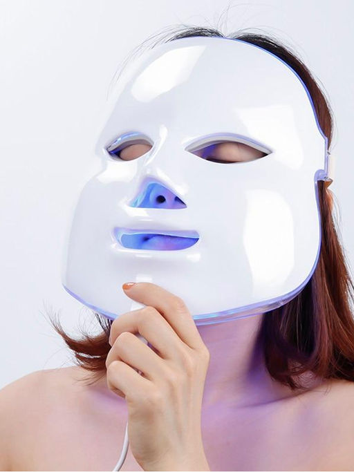 Nail Art Светодиодная LED-маска для лица / Colorful LED beauty mask, белый