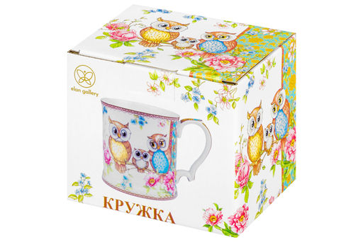 Кружка 380 мл 12,3*9*9 см Совушки NEW BONE CHINA - Elan gallery фото 9