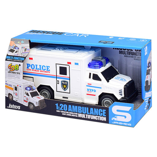 Машина "Полиция" 1:20 (свет, звук) в коробке