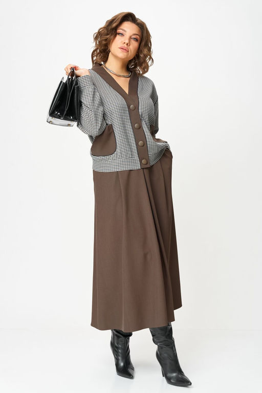 Костюм Aira Style 24131-1 шоколадный