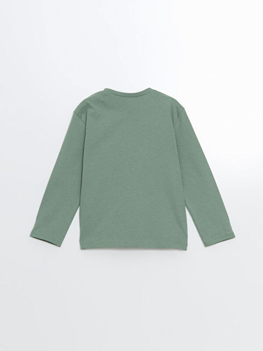 Bisiklet Yaka Dinozor Bask?l? Erkek ?ocuk Ti??rt?