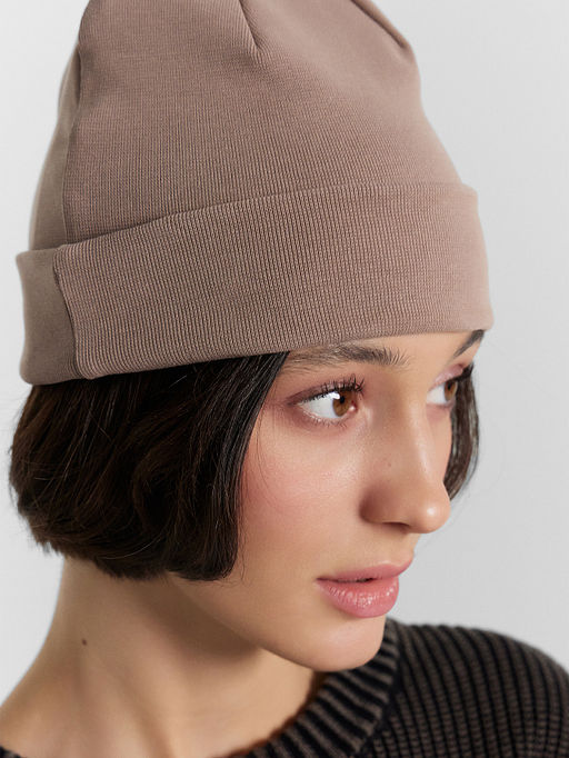 Шапка бини бежевая - Mark formelle фото 4
