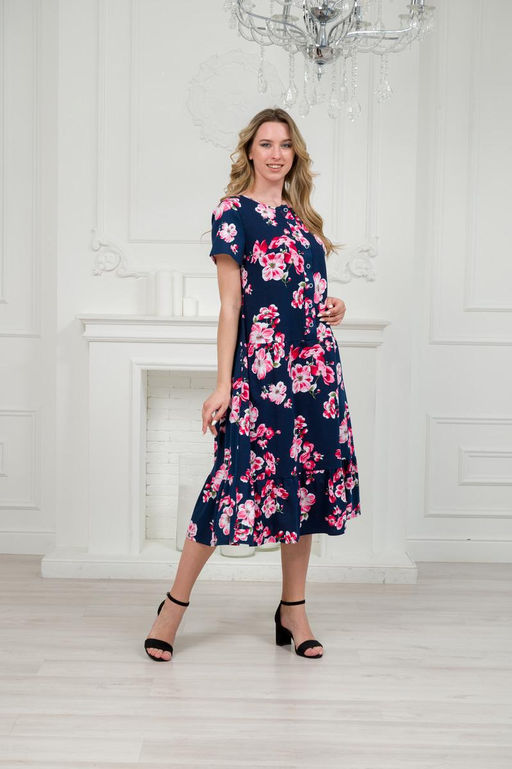 Платье женское из кулирки Кармелита яблоневый цвет - Амадэль фото 5