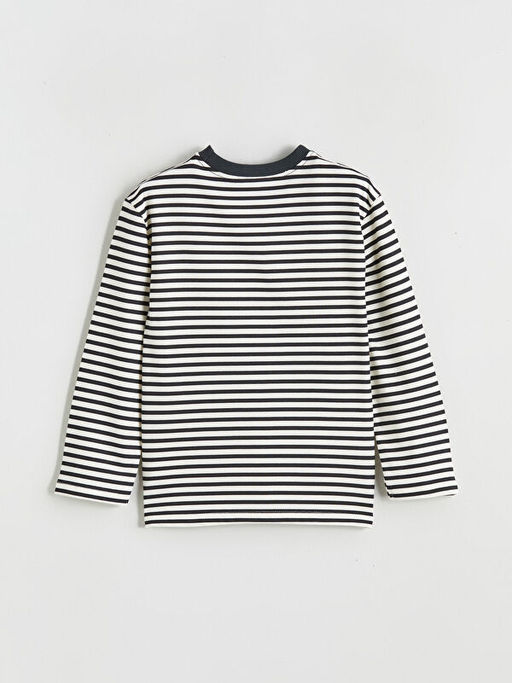 Bisiklet Yaka ?izgili Erkek ?ocuk Ti??rt