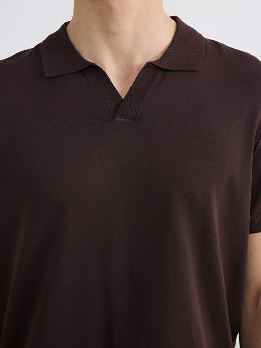 Polo Yaka K?sa Kollu Erkek Triko Kazak