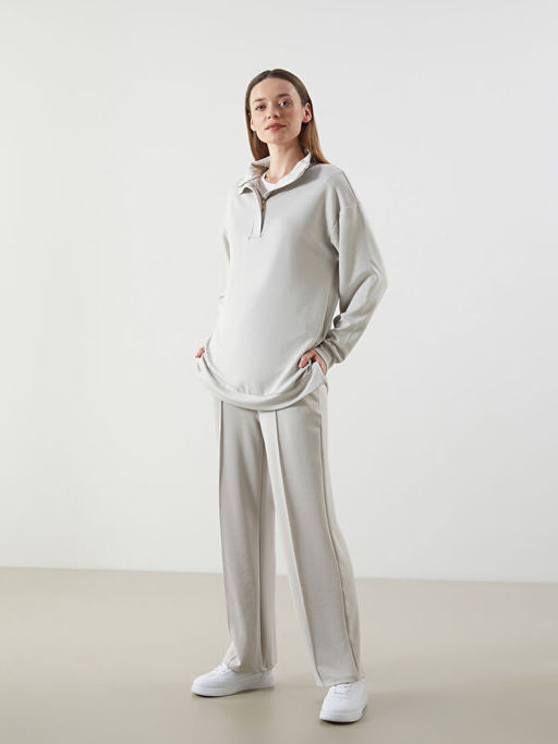 Dik Yaka Kad?n Sweatshirt Tunik