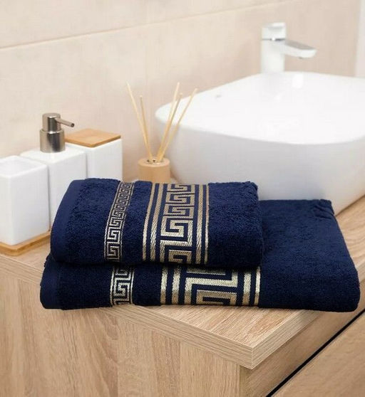 Махровое полотенце Эллада- индиго 50*90 см. хлопок 100% - Лен поволжья фото 5