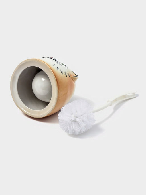 Ёршик для унитаза с подставкой «Кошка», фарфор, МИКС