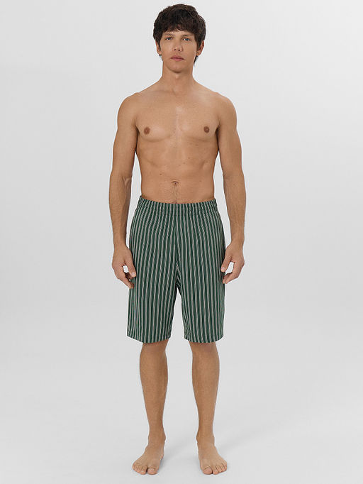 Шорты мужские домашние зеленые в полоску - Mark formelle фото 3