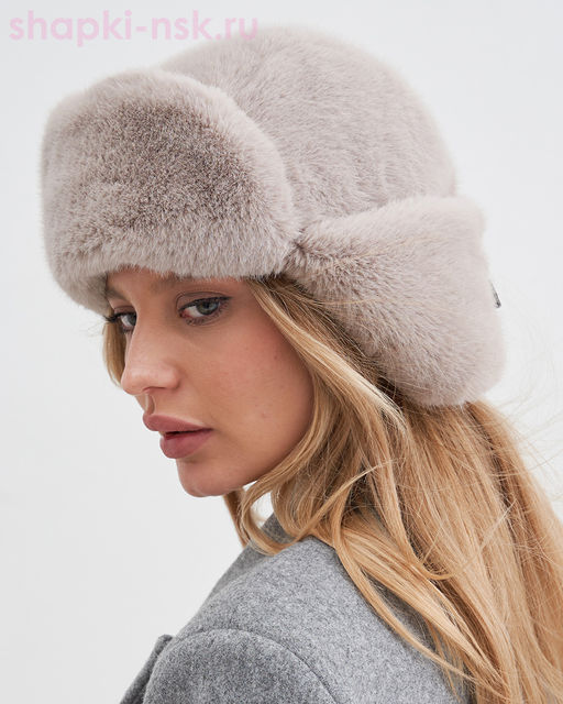 Дина экомех ласка Ушанка женская флис (56-58)