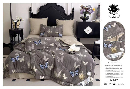 Одеяло Boris E-Shine Мако-Сатин с простыней и наволочками ODBORMS002 Евро