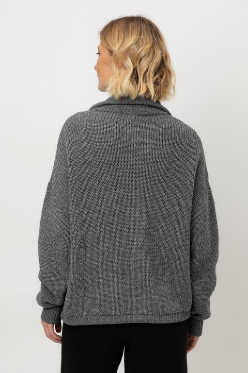 Жакет Very Neat ЕВ 30184/ш из шерсти с акрилом темно-серый фото 5