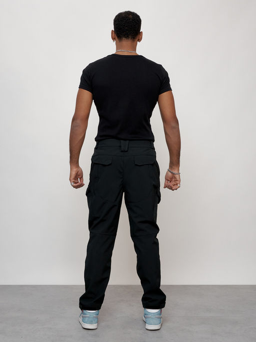 Брюки спортивные софтшелл MTFORCE мужские темно-зеленого цвета 2403TZ  фото 4