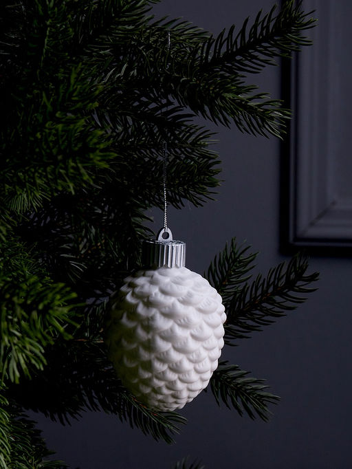 Ёлочный шар Шишка, 6.56.58 см, 1 LED, от батареек LR443, свечение тёплое белое - Luazon lighting фото 2