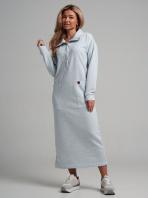 978 Платье "Меланж/голубой"