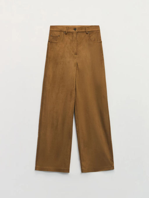 Прямые брюки из искусственной замши / Zarina фото 5