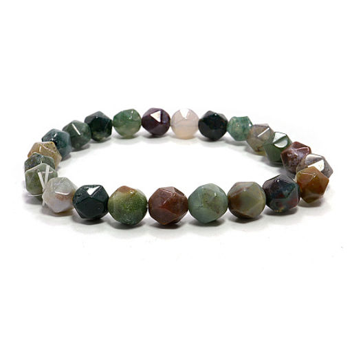 Браслет из камня 8мм с огранкой Яшма привлекает денежные потоки