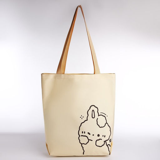 Сумка шопер Зайка, 40х12х38, цвет бежевый - Nazamok фото 2