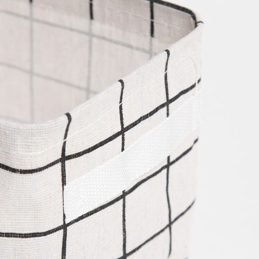 Текстильная корзинка Доляна Клетка цвет бел, 12*15*20 см  фото 4