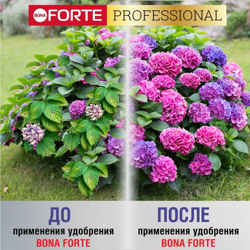 Компл. мин. удобр. "Bona Forte" Для гортензий с биодоступ.кремнием гранулир. пролонгир., ведро 1л