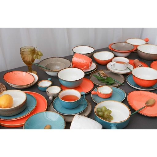 Кокотница Magistro «Церера», 500 мл, d=15 см, фарфор, оранжевая