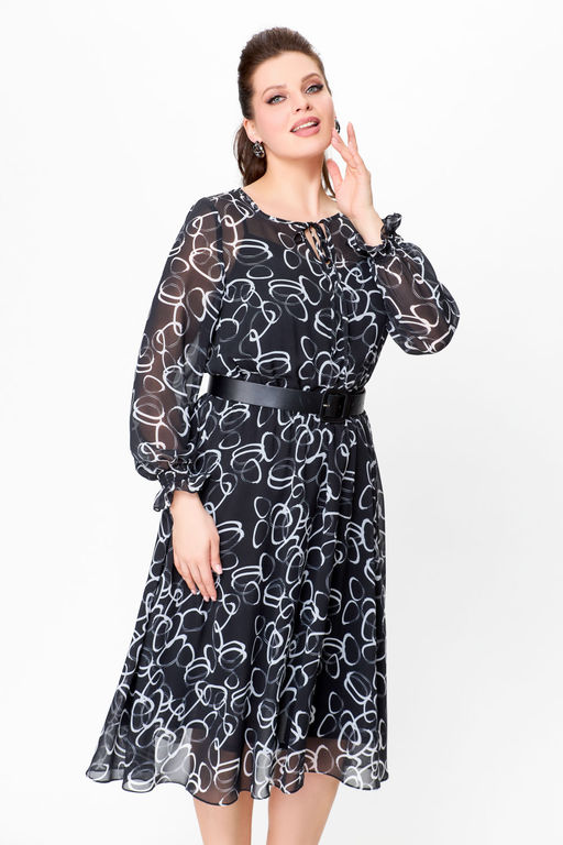 Блуза Swallow 803.2 черный+серебряный узор фото 1105