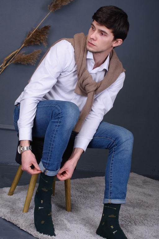 Носки мужские Berchelli Армия набор 3 пары хлопок с эластаном  фото 10