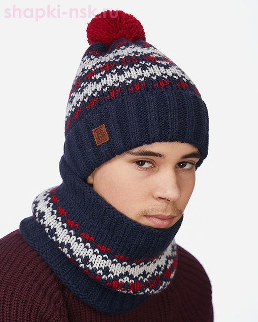 Q 176 D 176 Комплект флис (колпак+снуд) (54-56)