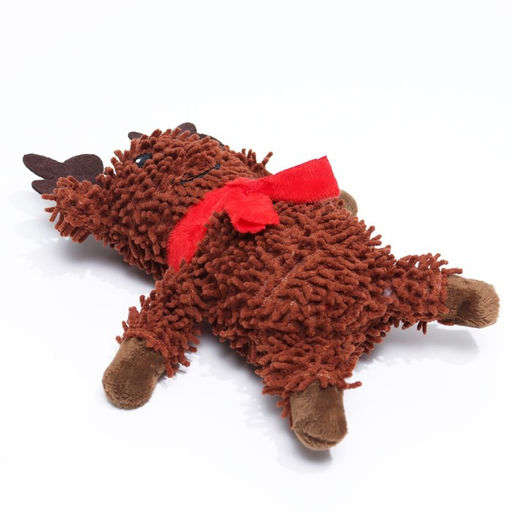 Игрушка мягкая для собак Олень с пищалкой, 26 х 18 см - Пижон фото 4