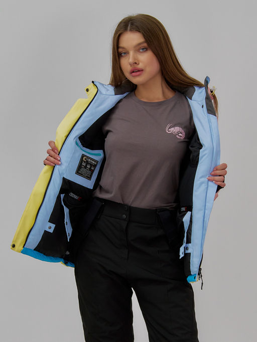 Горнолыжный костюм женский зимний желтого цвета 016J - Chunmai фото 20