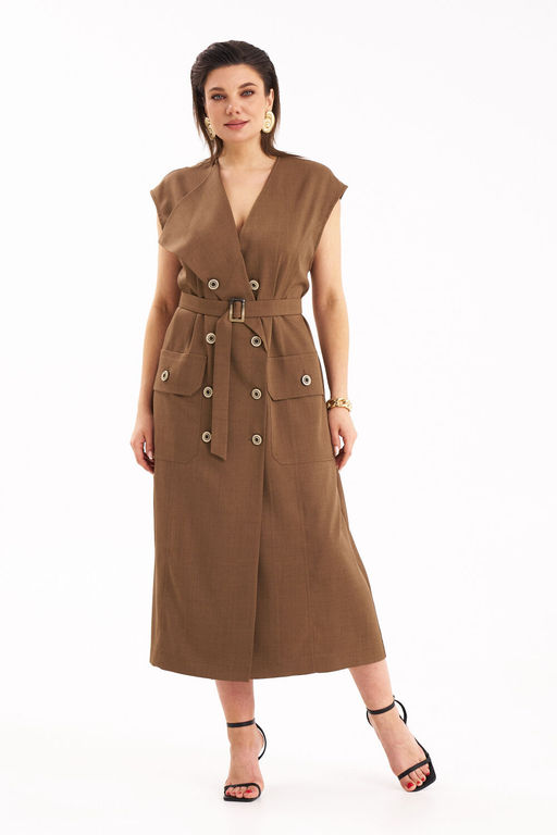 Платье KaVari 1109 коричневый  фото 6