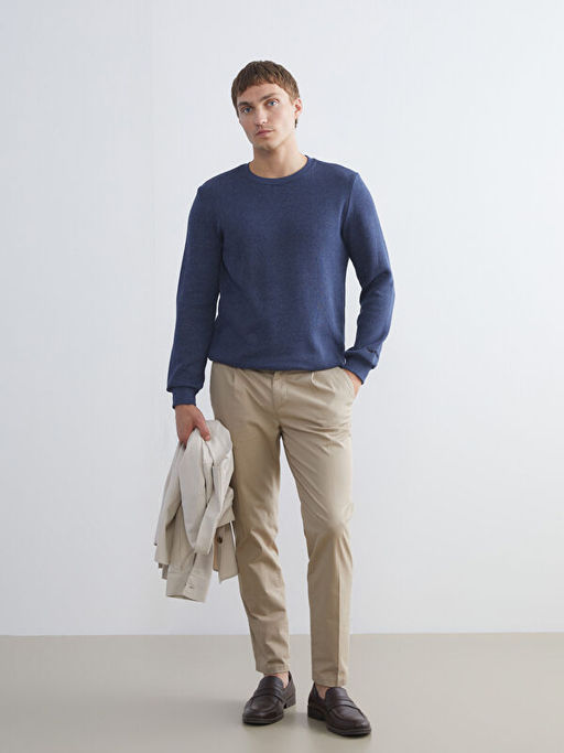 Bisiklet Yaka Erkek Triko Kazak