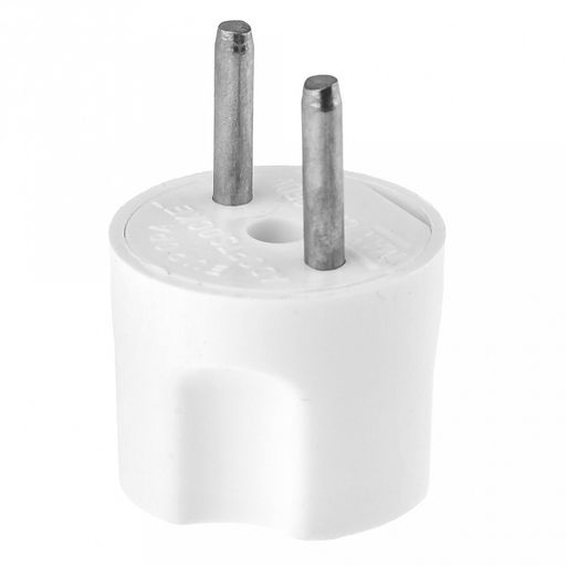 Переходник 16А 4,5х3,5х3см, круглой формы, с тремя отверстиями, пластик/металл, белый (Россия)
